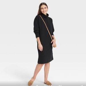 NWT A New Day Black Long Sleeve Knit Dress - XS